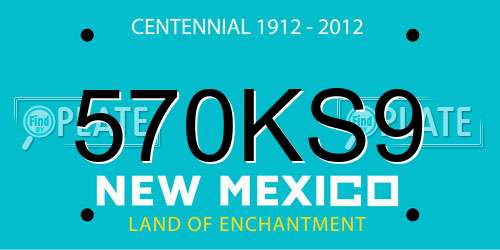 570KS9 New Mexico License Plate
