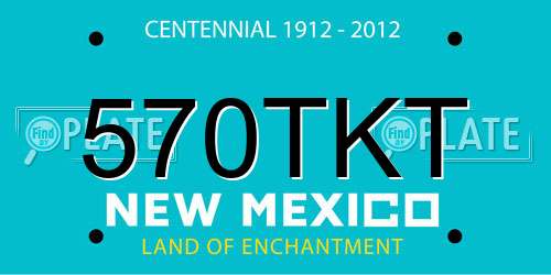 570TKT New Mexico License Plate