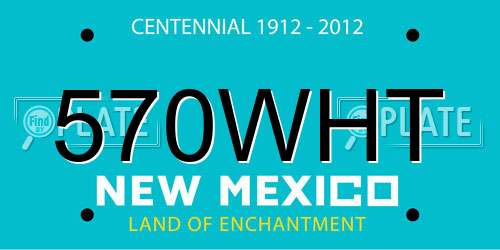 570WHT New Mexico License Plate