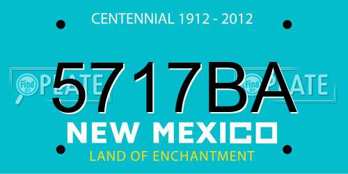 5717BA New Mexico License Plate