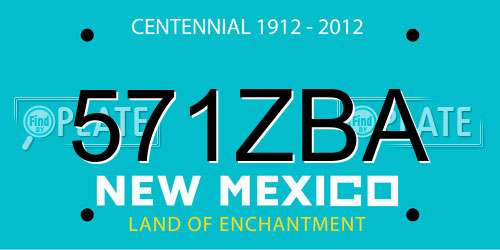 571ZBA New Mexico License Plate