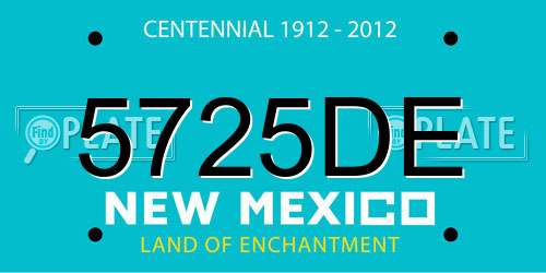 5725DE New Mexico License Plate