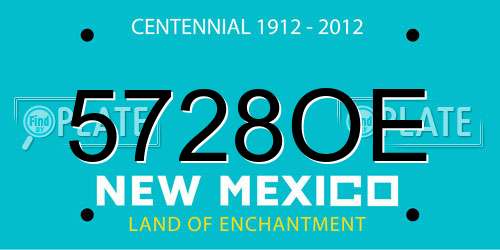 5728OE New Mexico License Plate
