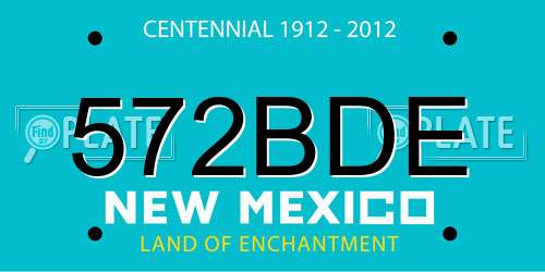 572BDE New Mexico License Plate