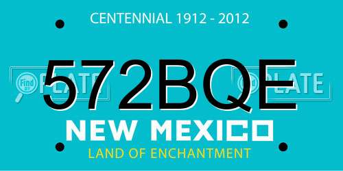 572BQE New Mexico License Plate