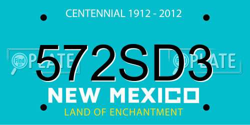 572SD3 New Mexico License Plate