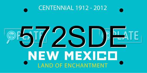 572SDE New Mexico License Plate