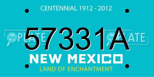57331A New Mexico License Plate