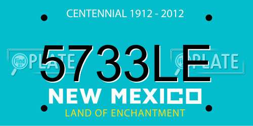 5733LE New Mexico License Plate