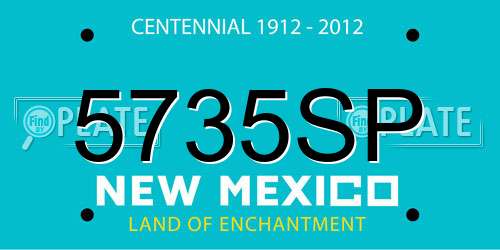 5735SP New Mexico License Plate