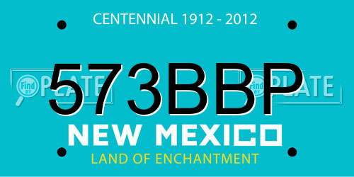 573BBP New Mexico License Plate