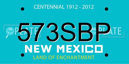 573SBP New Mexico License Plate