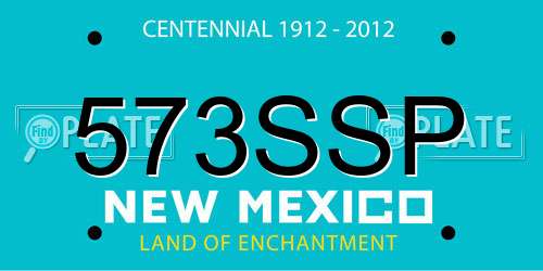 573SSP New Mexico License Plate