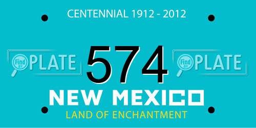 574 New Mexico License Plate