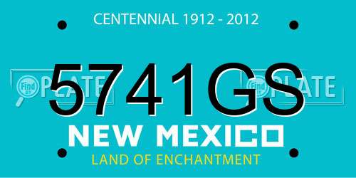 5741GS New Mexico License Plate