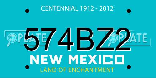 574BZ2 New Mexico License Plate