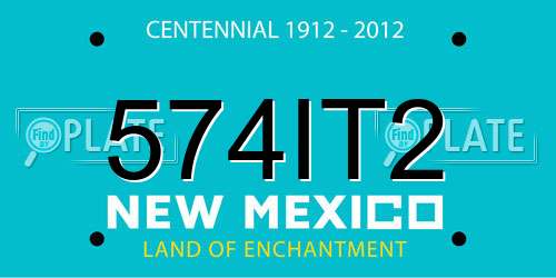 574IT2 New Mexico License Plate