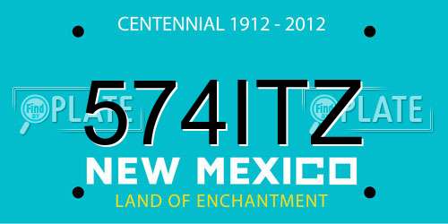 574ITZ New Mexico License Plate