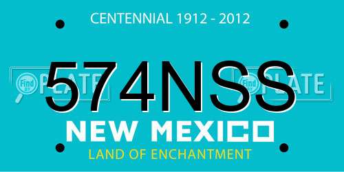 574NSS New Mexico License Plate