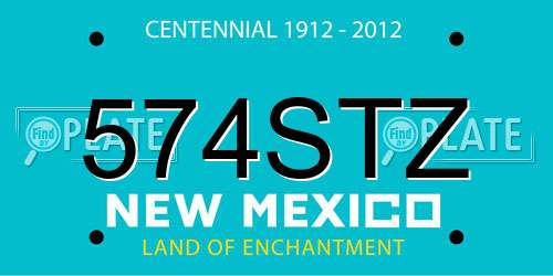 574STZ New Mexico License Plate