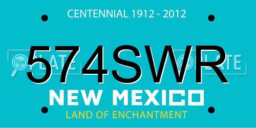 574SWR New Mexico License Plate