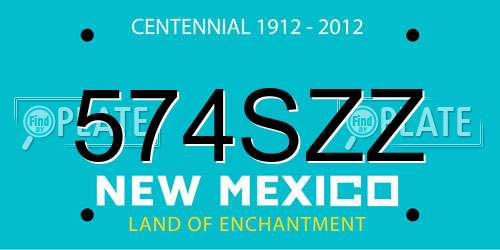 574SZZ New Mexico License Plate