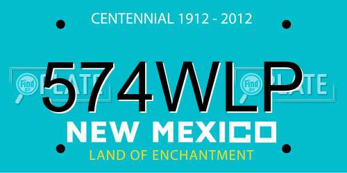 574WLP New Mexico License Plate