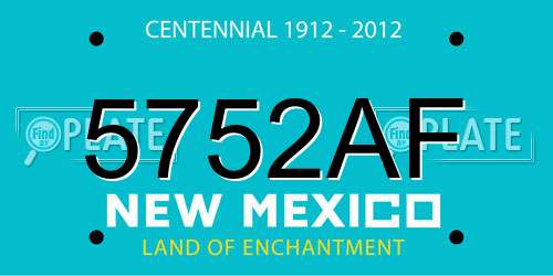 5752AF New Mexico License Plate