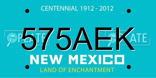575AEK New Mexico License Plate