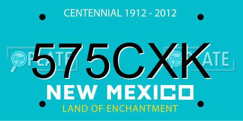 575CXK New Mexico License Plate