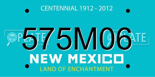 575M06 New Mexico License Plate