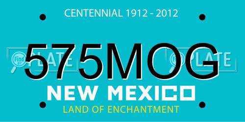 575MOG New Mexico License Plate