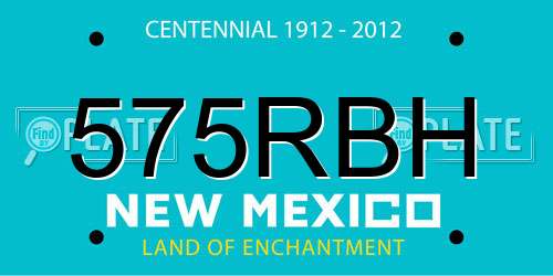 575RBH New Mexico License Plate