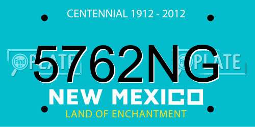 5762NG New Mexico License Plate