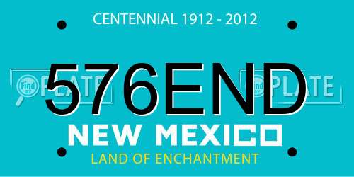 576END New Mexico License Plate
