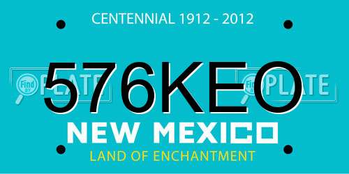 576KEO New Mexico License Plate