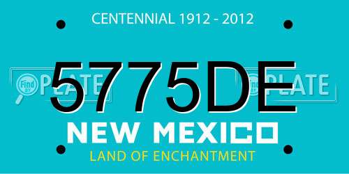 5775DE New Mexico License Plate