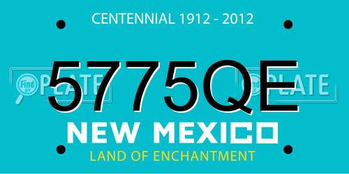 5775QE New Mexico License Plate