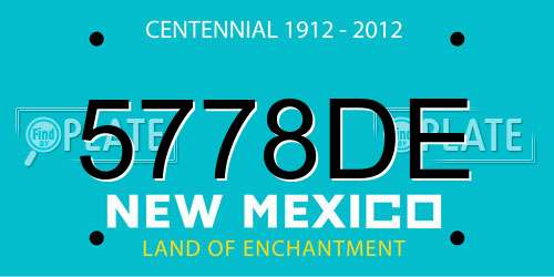 5778DE New Mexico License Plate