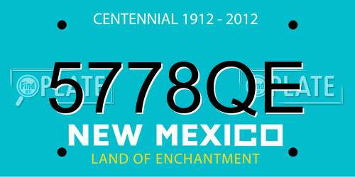 5778QE New Mexico License Plate