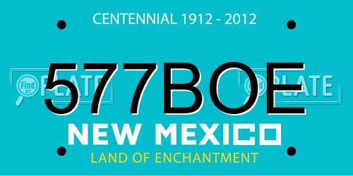 577BOE New Mexico License Plate