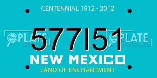 577I51 New Mexico License Plate