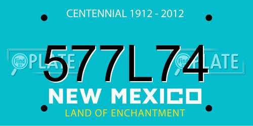 577L74 New Mexico License Plate