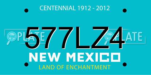 577LZ4 New Mexico License Plate