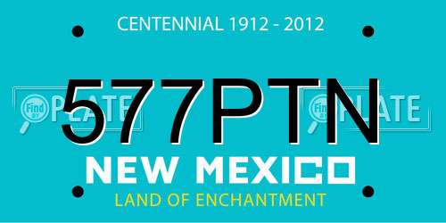 577PTN New Mexico License Plate