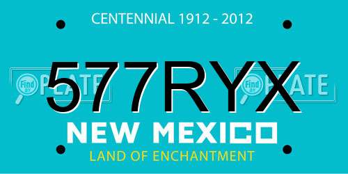 577RYX New Mexico License Plate