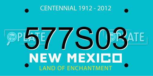 577S03 New Mexico License Plate