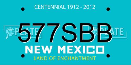 577SBB New Mexico License Plate