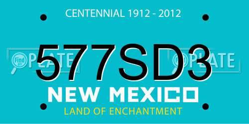 577SD3 New Mexico License Plate