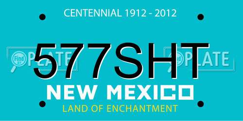 577SHT New Mexico License Plate